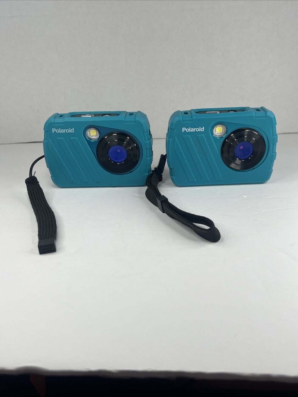 2 Polaroid ISO48 HS 16MP 4x Zoom Digital Cameras Tested Waterproof With Cases